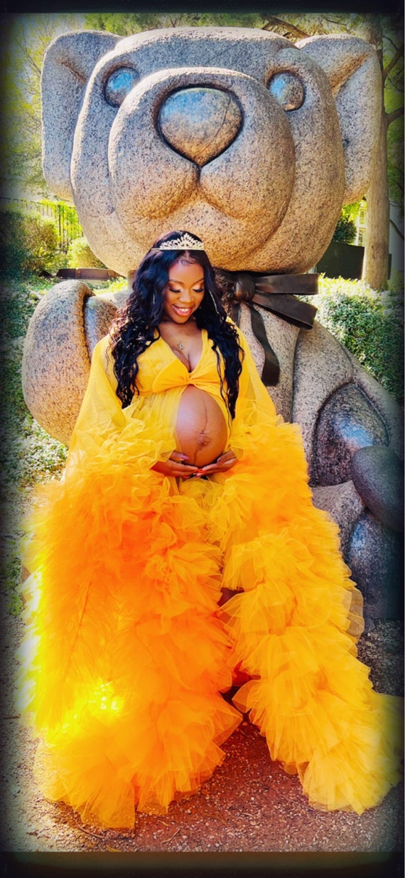 Maternity Dress for Photo Shoot Fluffy Tulle Maternity Robe Etsy