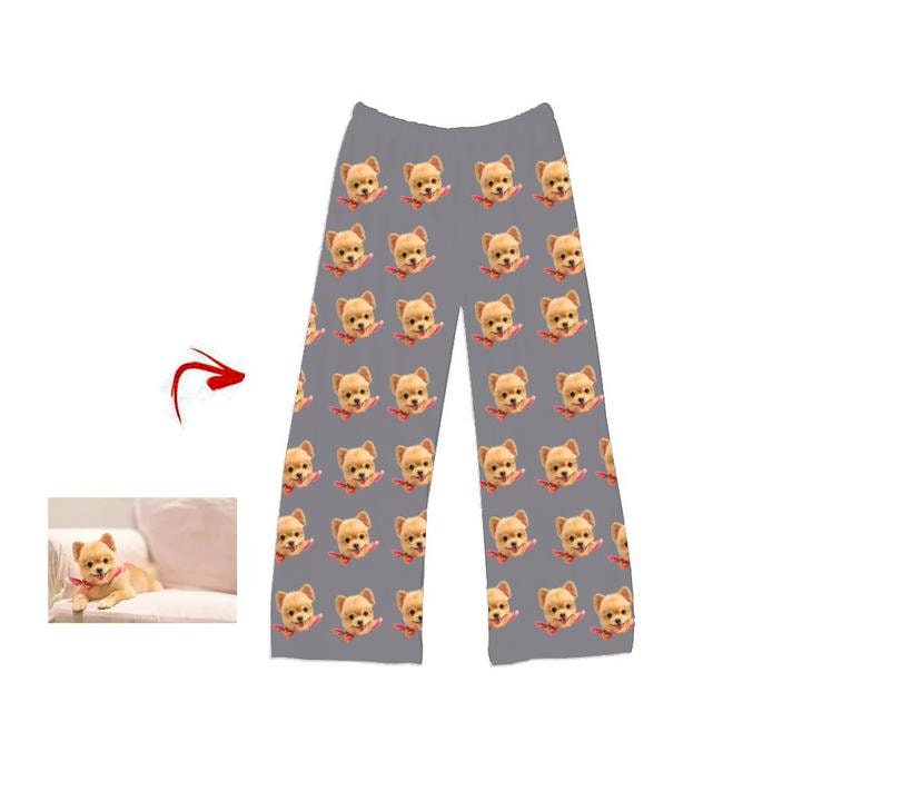 Custom pajama pants personalized gift pajama pet face Etsy