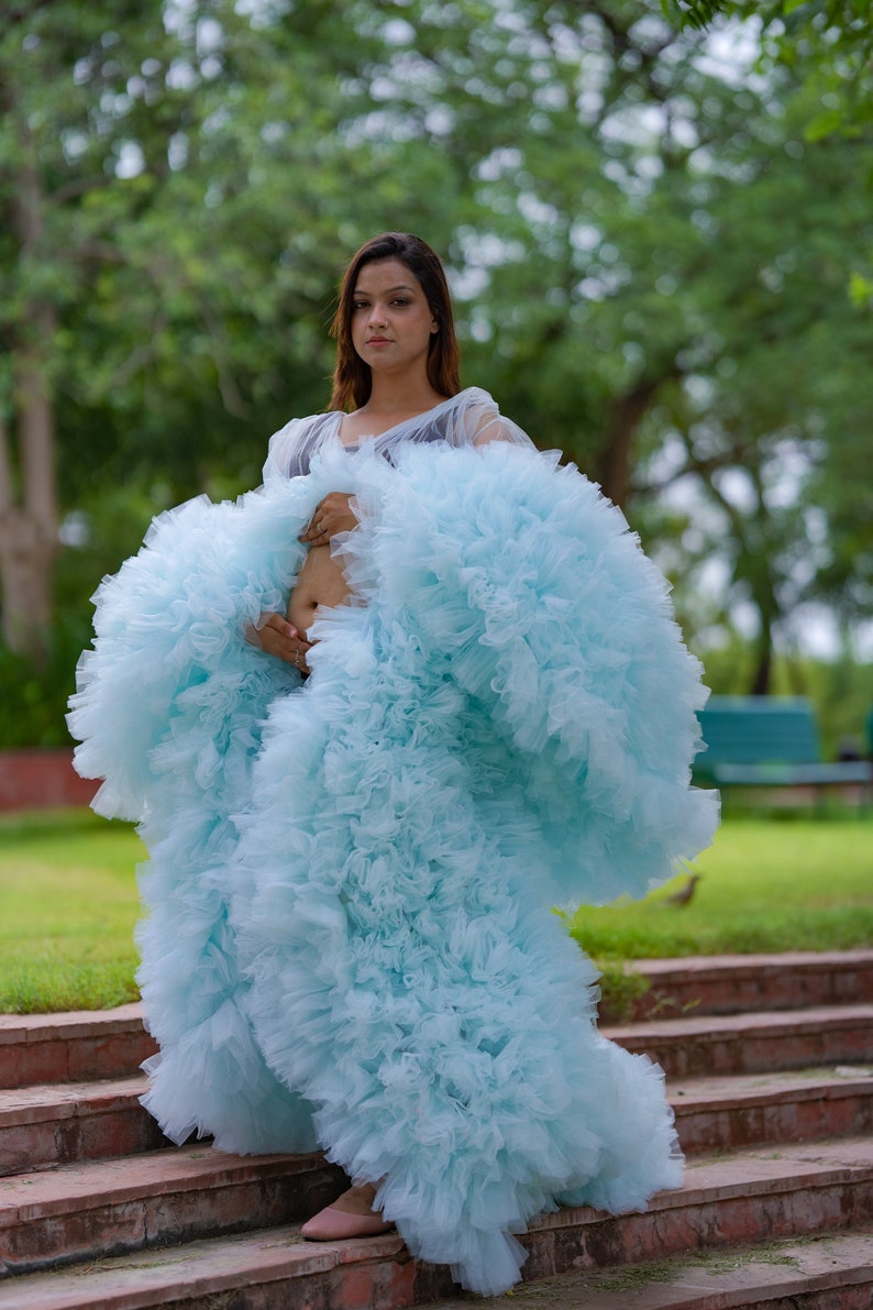 Maternity Dress for Photo Shoot Fluffy Tulle Maternity Robe Etsy