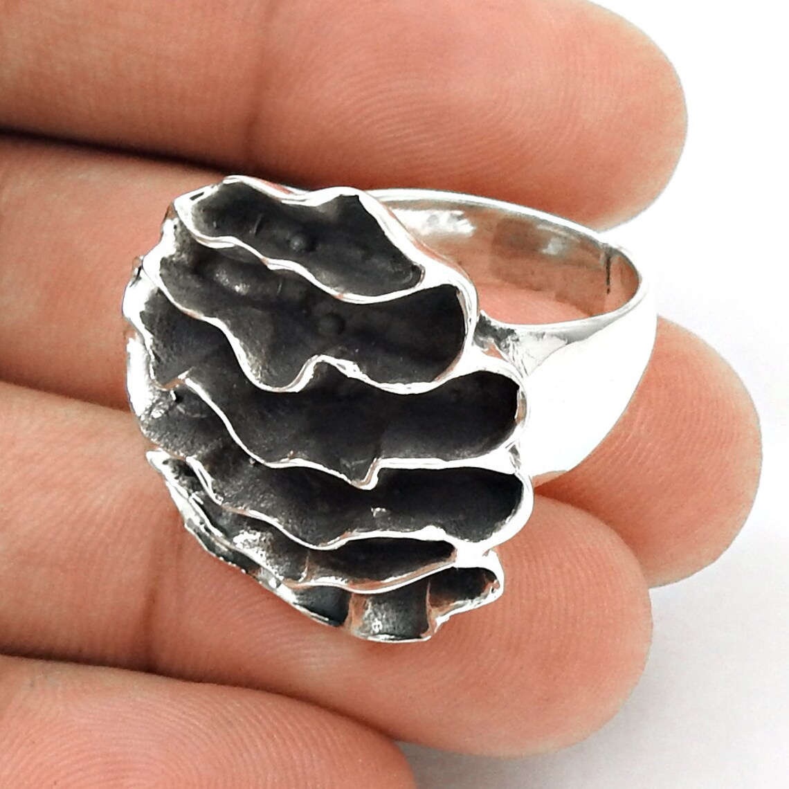 High Quality Designer Black Silver Ring Handmade Jewelry Solid Etsy