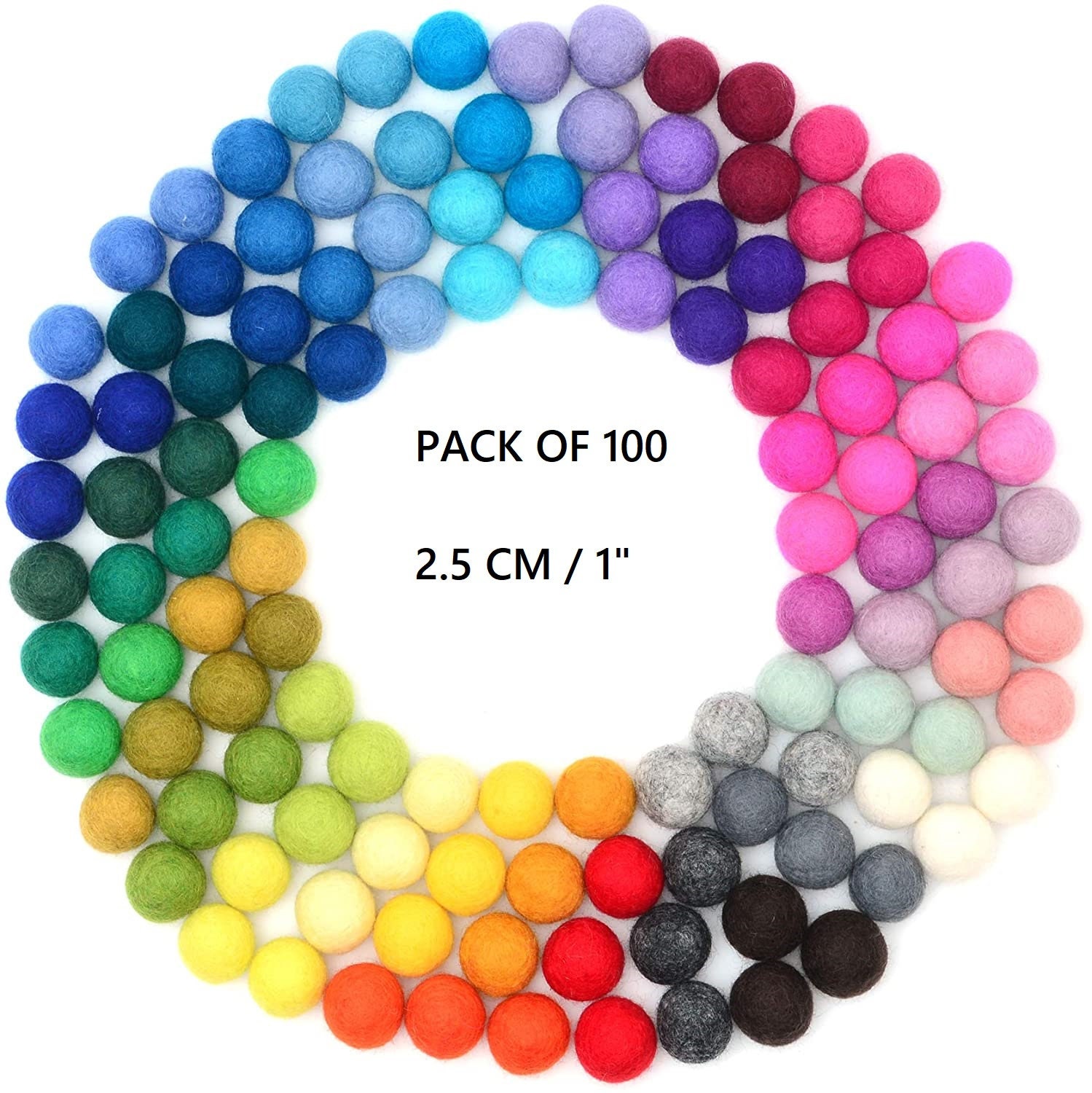Multicolor Puffy Pompoms Gift Set for Kids & Adults Best Colored Cotton 1 cm Puff Balls Pompom for DIY Crafts Arts and Decorations Hats Incraftables 1500 Pcs Pom Poms with Googly Eyes 