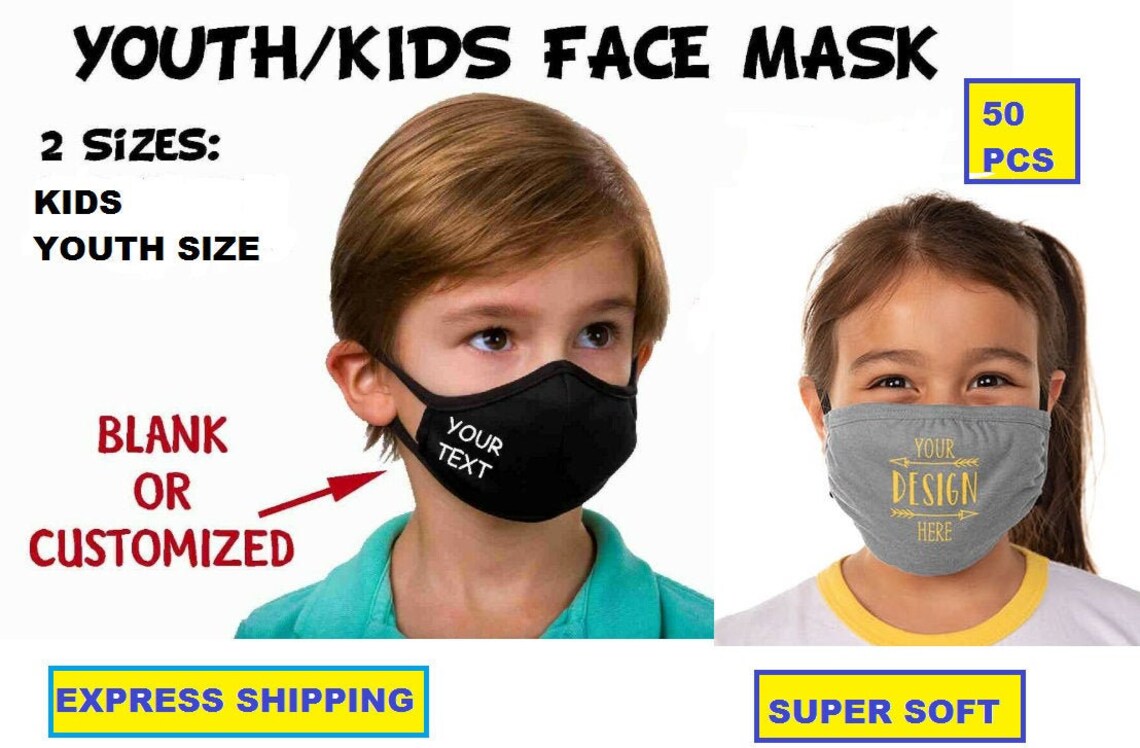 Custom Face Mask Kids Children Face Masks Kids Custom School Etsy