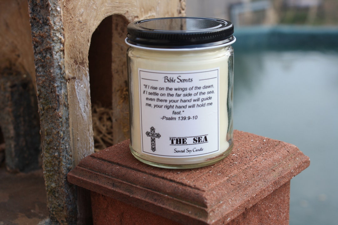Bible Scents the Sea Scented Religious Candle With Bible Etsy