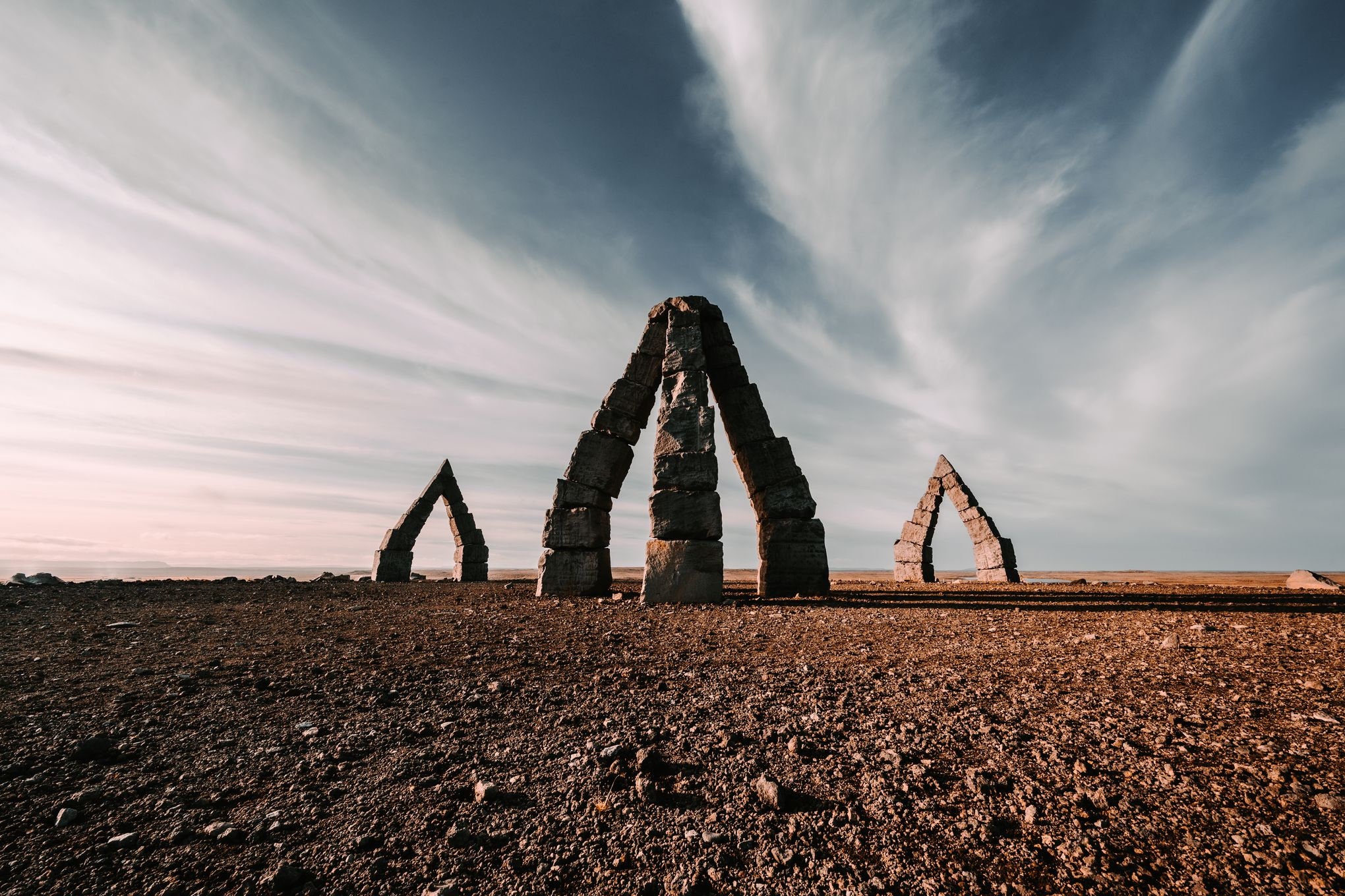 Iceland Arctic Henge Sundial Art Installation Rock Formation Etsy