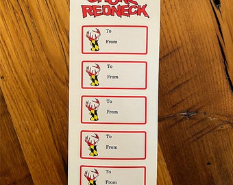 Official Shore Redneck® MD Flag Buck Gift Labels