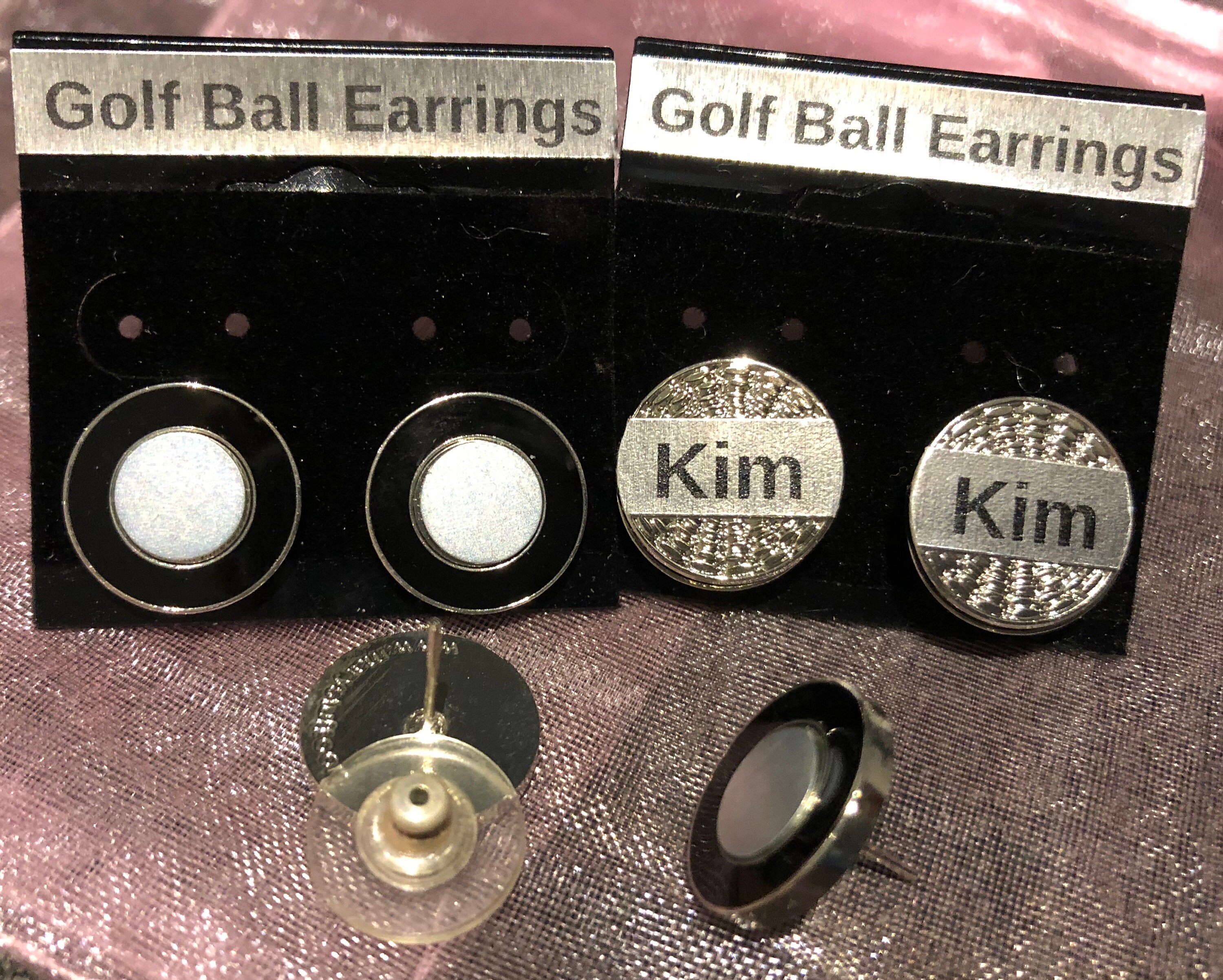 Personalized Golf Ball Marker Earrings Etsy