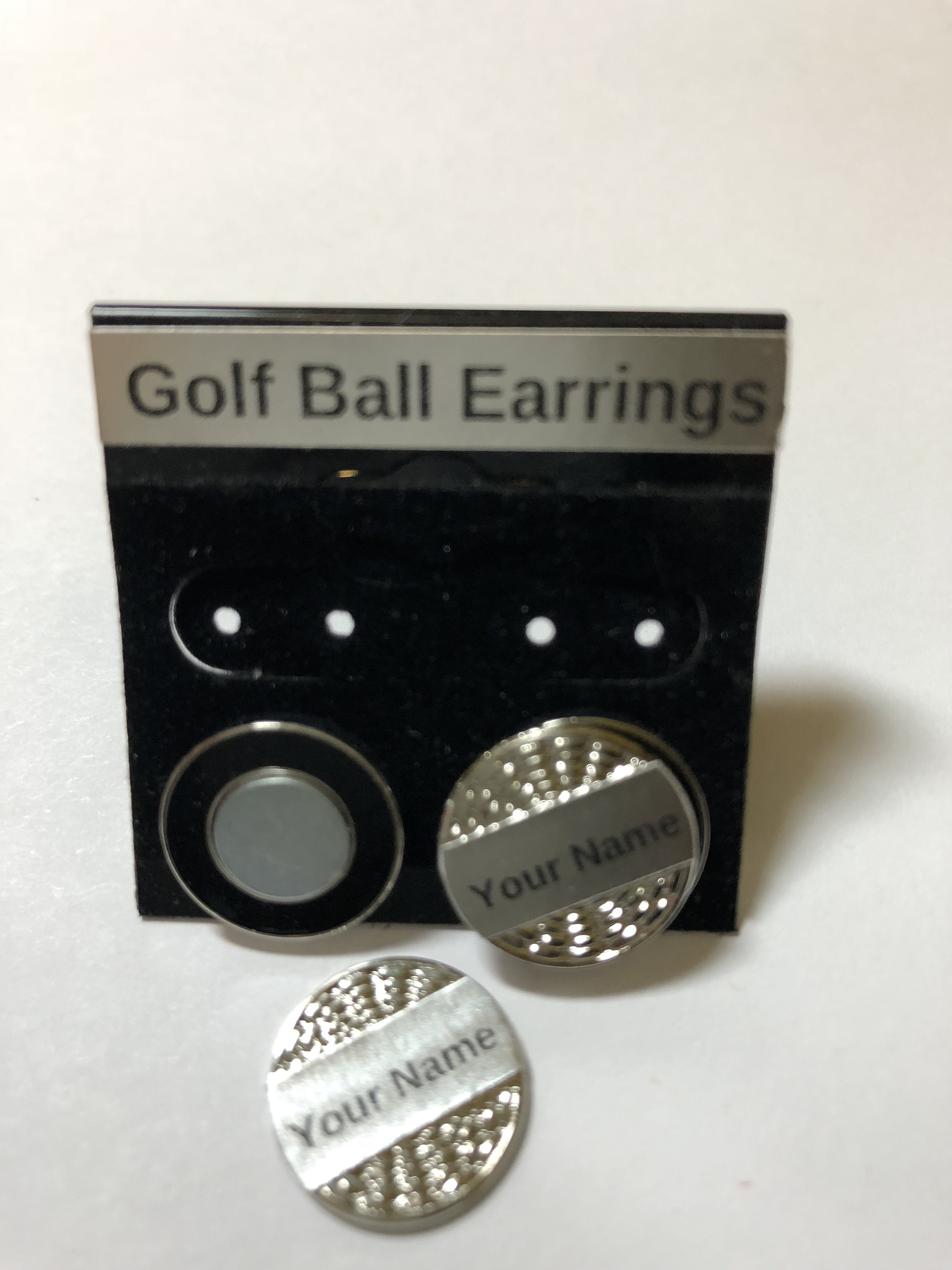 Personalized Golf Ball Marker Earrings Etsy