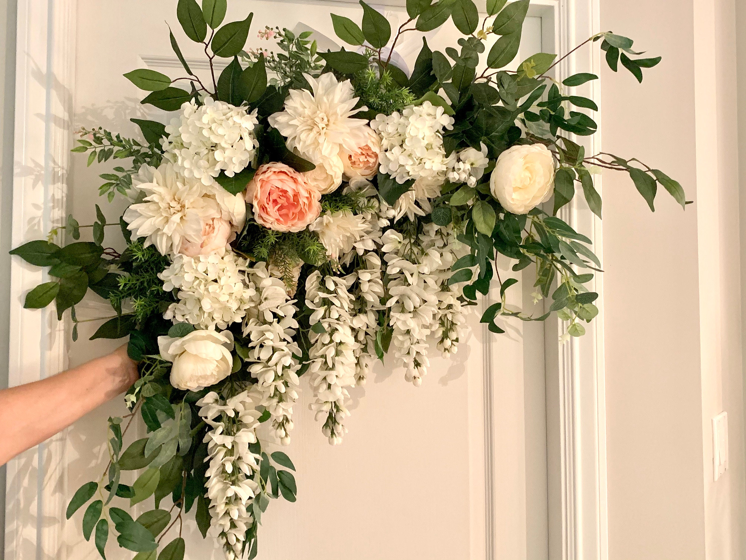 2pcs Wedding Arch Flowers Swag & Tieback/wedding Backdrop | Etsy