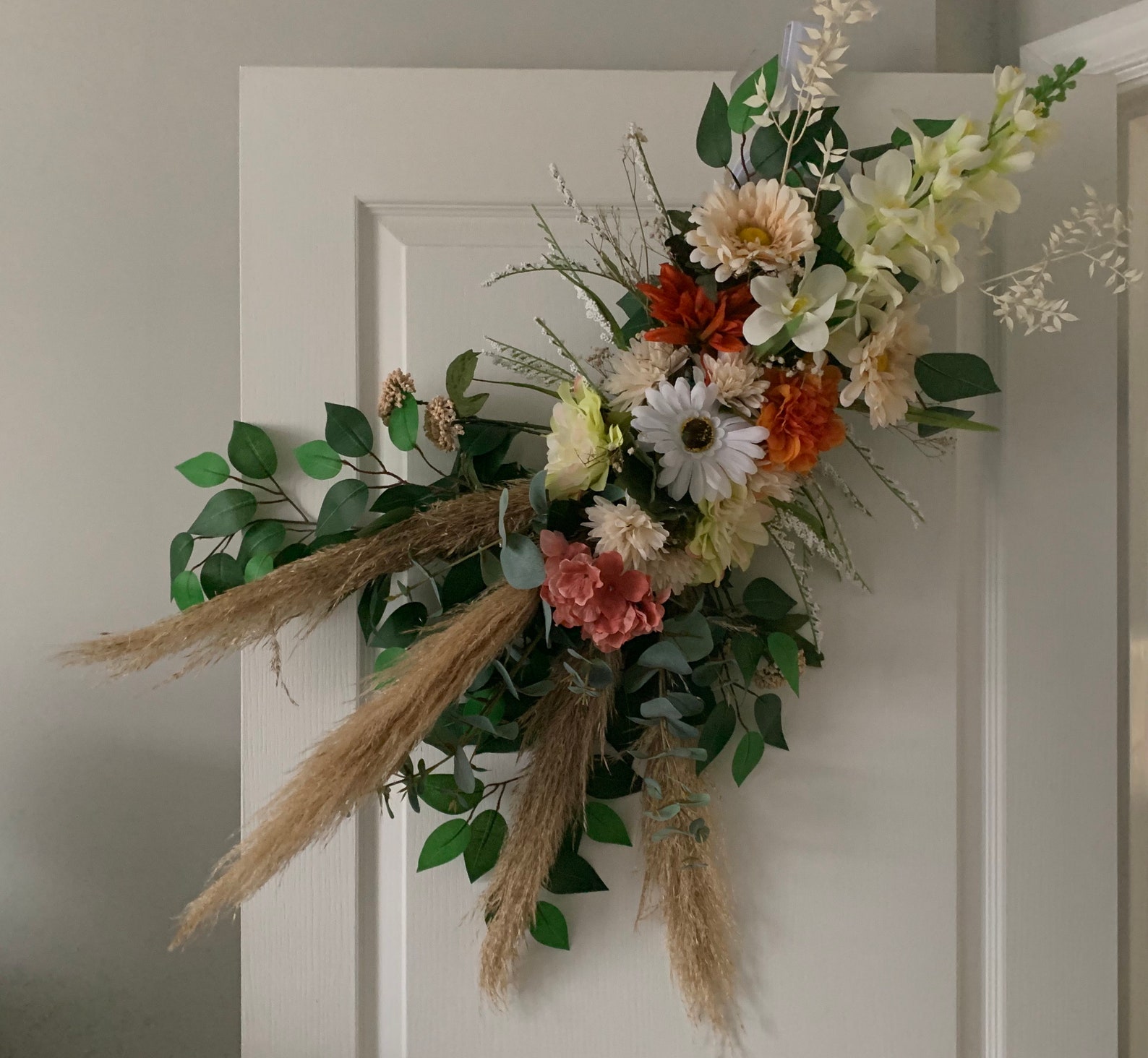 Pampas Grass Wedding Arrangement for Archessilk Flowers Swag Etsy