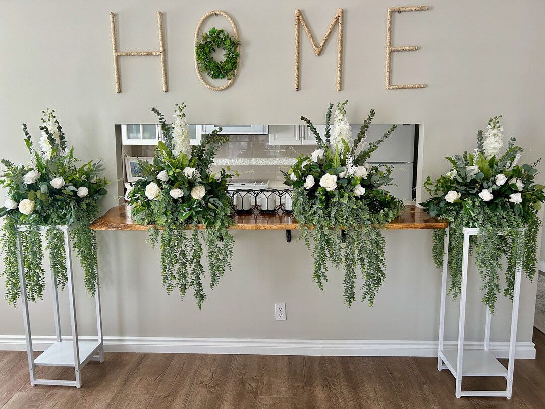 Silk Flowers Top Barrel Arrangement/wedding Aisle Floral Decor/wedding