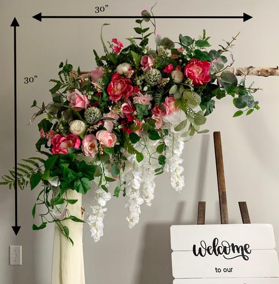 YISURY Artificial Wedding Arch Flowers Kit(Pack of 4), 2Pcs