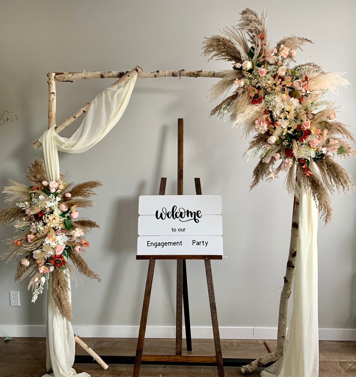 2pcs Pampas Grass Wedding Arch Flowers/boho - Etsy
