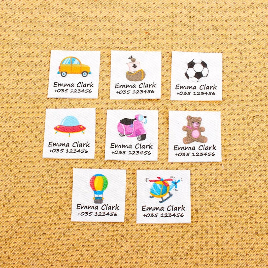 96 Custom Iron Labels Clothing Labels Made Logo or Text Etsy