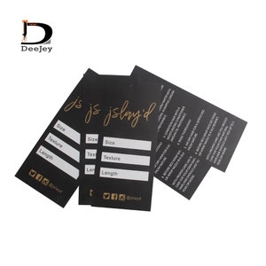 custom logo woven wigs label swing tags hair bundles wrap matching private labels for wigs image 2