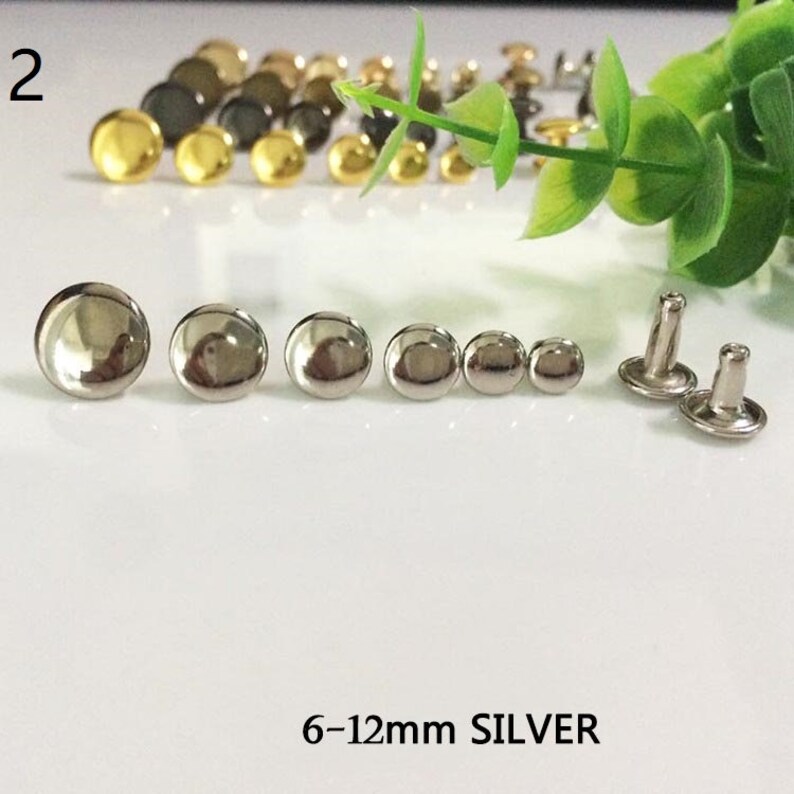 QUARKZMAN 50 Sets Kegel Spike Nieten 8x12mm - Punk Nieten Für Leder & Kleidung | Weiße Schraubnieten