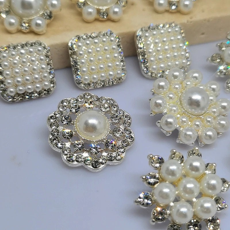 Pearl Button Rhinestone, Buttons Clothing Luxury