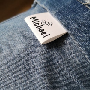 2.5 larghezza Piegare cucito Nastro di marchio di nylon / tessuti non tessuti nome Etichetta Bambino e abbigliamento degli anziani distinguere segni tag