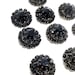 High Quality Black Rhinestone Buttons of Clothing Elegant Handmade ...
