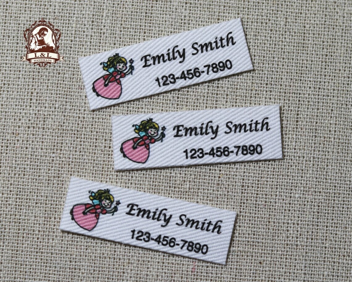 152 Pieces Personalized Name Labels for Child Custom Logo Labels, Iron