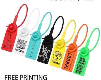 100Pcs Custom Clothing Brand Tag Disposable Plastic Personalized Garment Security Hang Tags Label for Clothes Shoes 180mm/7.1"