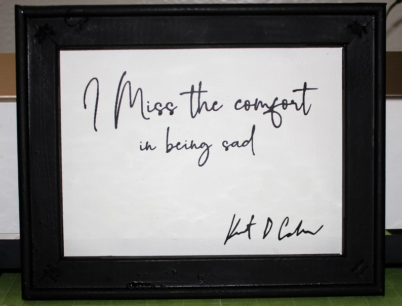 Customized Reverse Canvas 8x 10 Kurt Cobain Etsy