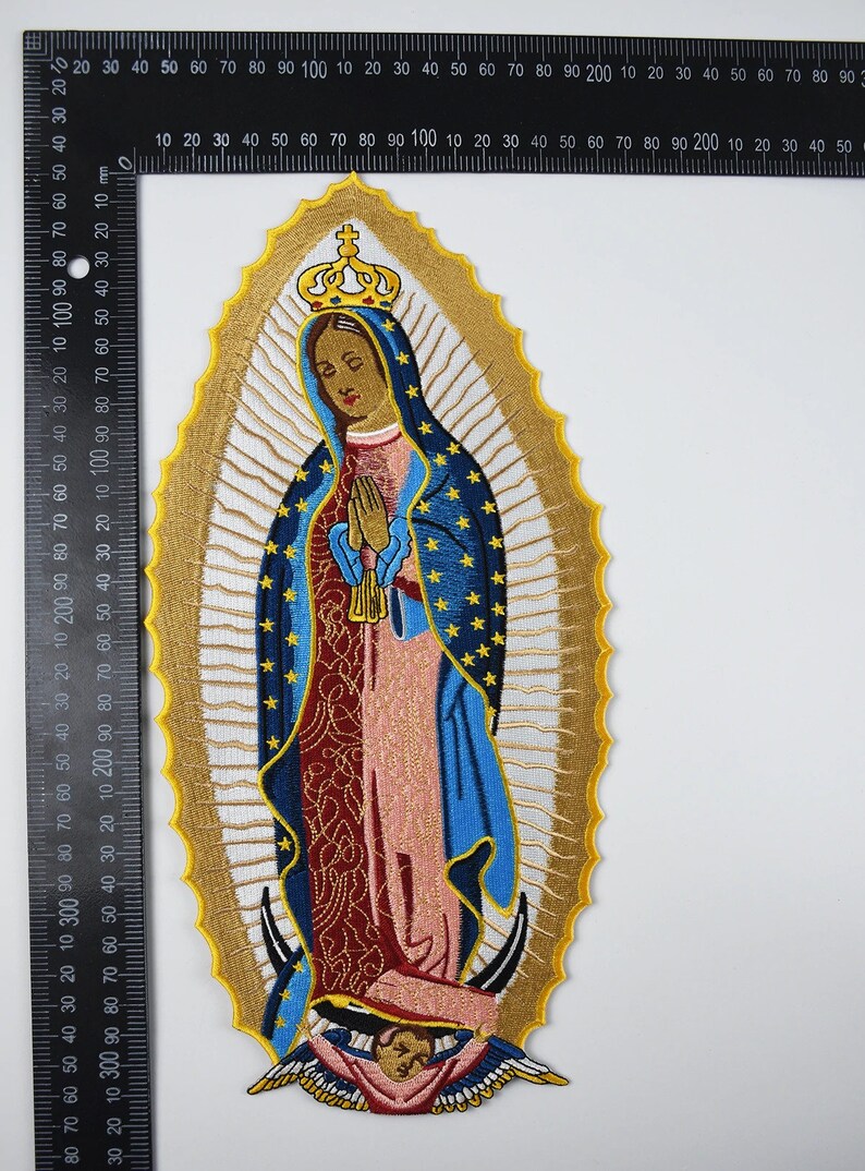Virgin mary embroidery patch custom applique 2pcs set iron on  etsy