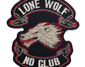 Lone Wolf Motorcycle Patch - Etsy