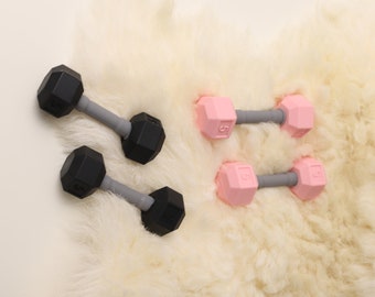 1pcs barbell Rattle newborn Baby weight Fitness with mom Personalized gift Children's photo shoot Dumbbell toy