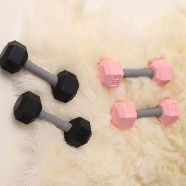 1pcs barbell Rattle newborn Baby weight Fitness with mom Personalized gift Children's photo shoot Dumbbell toy