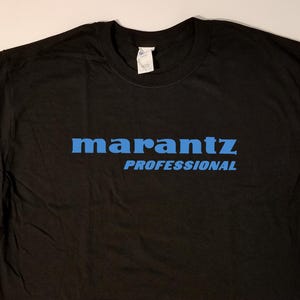 Marantz Professional - blue on black classic style t-shirt