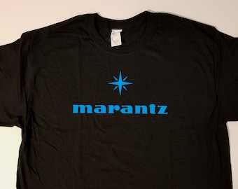 Marantz with star blue graphics classic style t-shirt