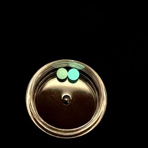 Light Blue/Green Glow in The Dark quartz terp Pearl for Puffco and E-rigs (4mm)(Pair)