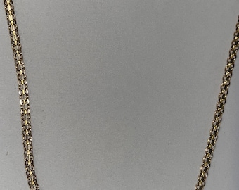 18 inch 4mm fancy link 14 karat gold chain Men&#39;s Woman&#39;s