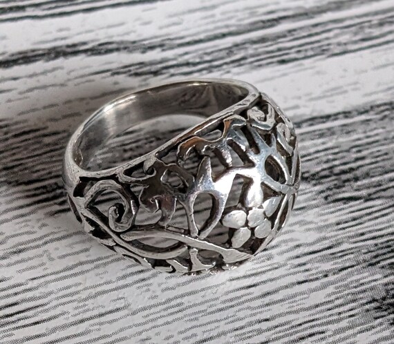 Sterling Silver Dome Ring Size 7 3/4 - image 4