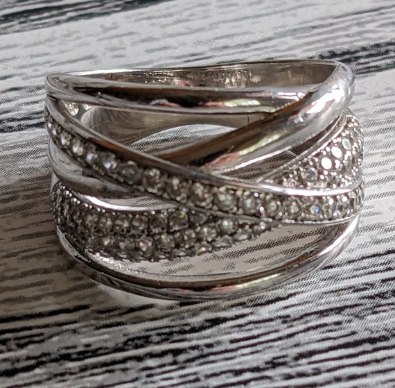 Band Sterling Silver Ring - image 1
