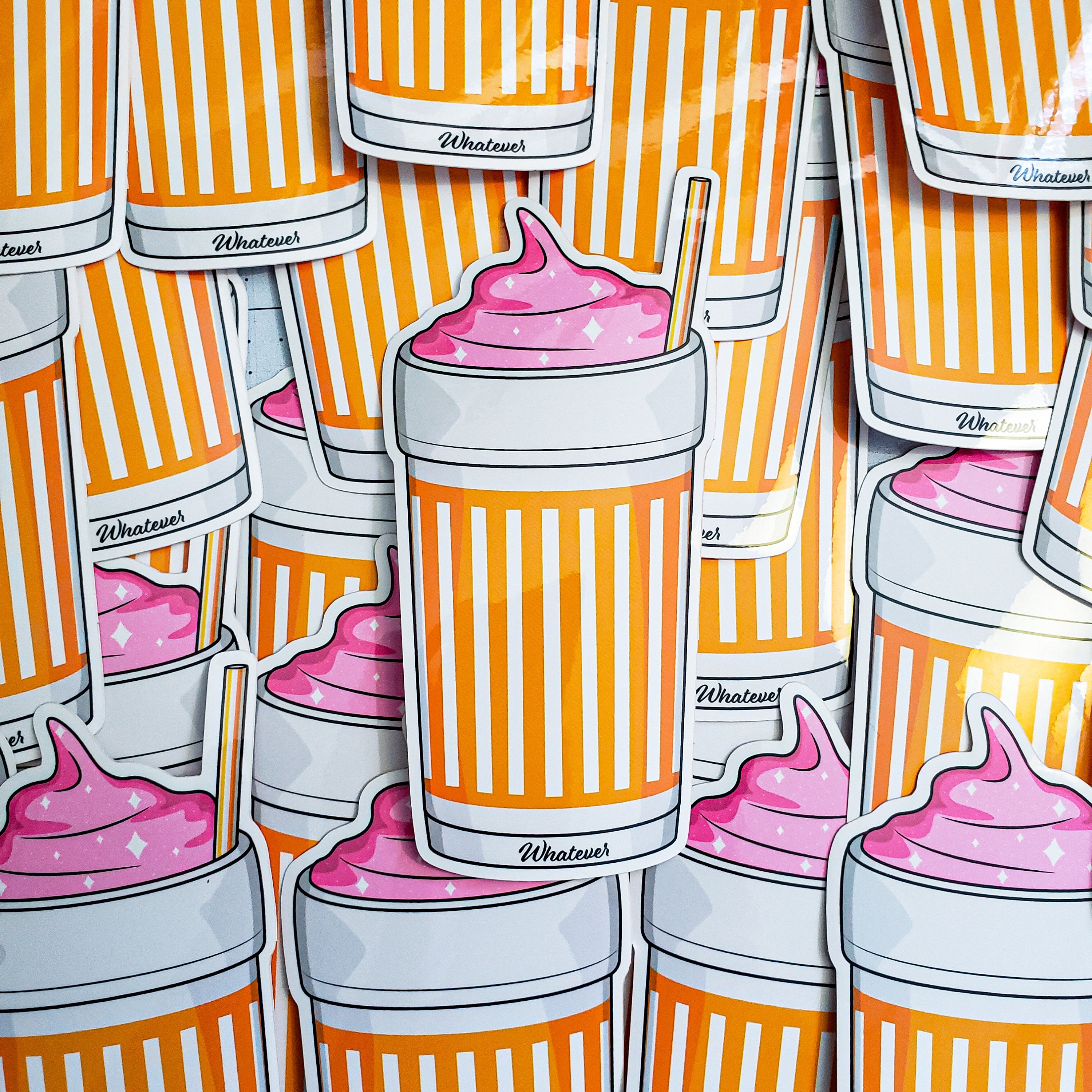Strawberry Shake Sticker / Whataburger Shake Decal / 3rd Coast Etsy