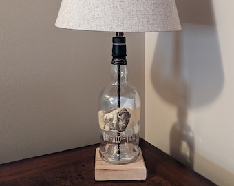 Buffalo Trace Lamp - Liquor Bottle Lamp - Recycled