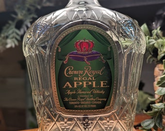 Crown Royal Apple Lamp - Liquor Bottle Lamp - Recycled