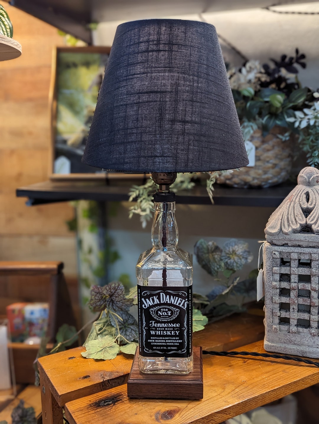 Jack Daniels Whiskey Bottle Lamp Liquor Bottle Lamp Etsy