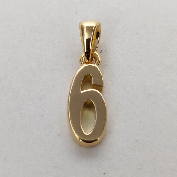 14k gold number on sale charms