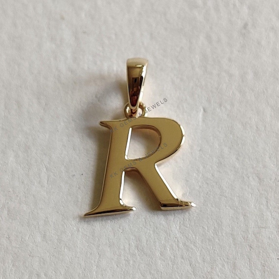 Letter R Gold Necklace