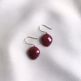 Orecchini In Oro Giallo 585 (14K) Con Rubino Sintetico, Diametro 5mm, Per Donna E Bambina - Prins Jewels