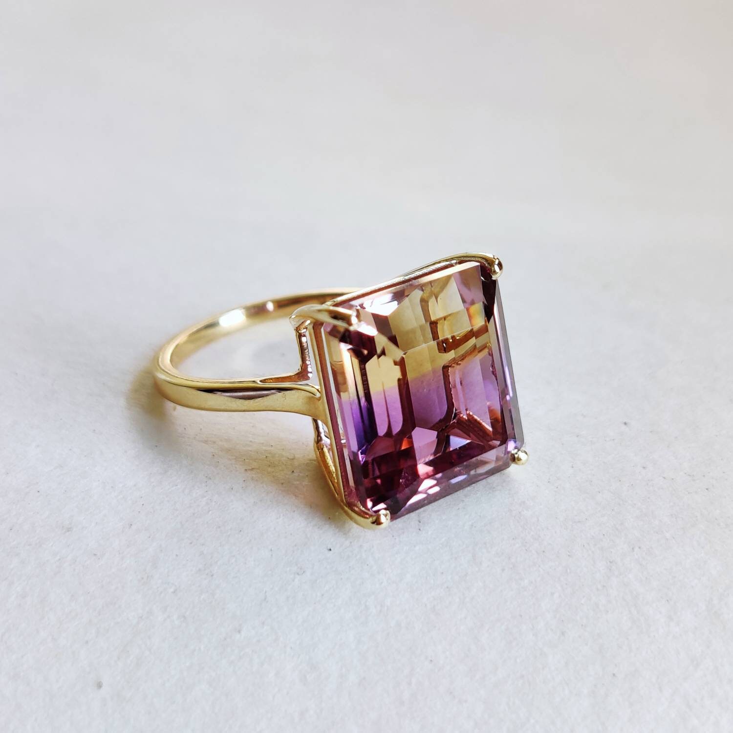 Ametrine gold sales ring