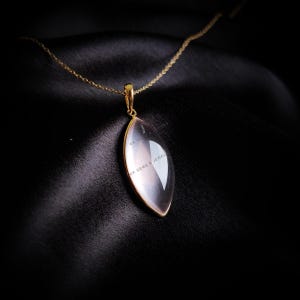 Natural Rose Quartz Pendant, 14K Solid Yellow Gold Pendant, January Birthstone, Bezel Pendant, Rose Quartz Jewelry, Christmas Present