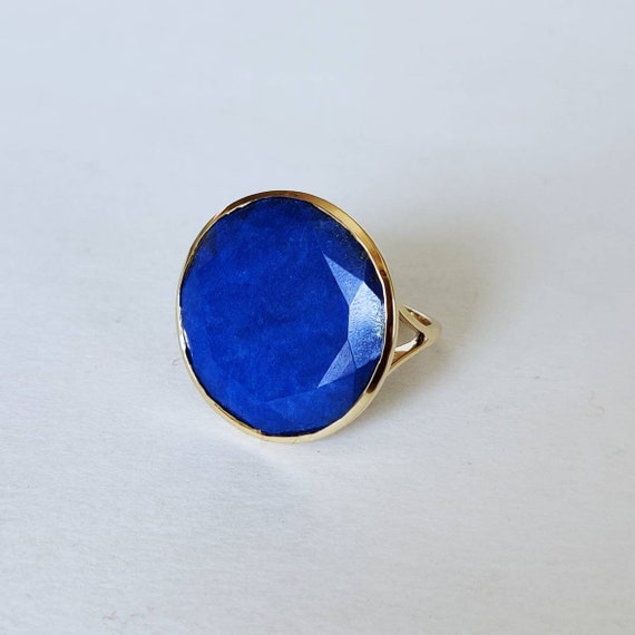 Unique Lapis Ring, Lapis Lazuli Ring, Natural Lapis, Natural Emerald,