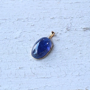 Natural Tanzanite Pendant, 14K Solid Yellow Gold Tanzanite Pendant, Bezel Pendant, December Birthstone Pendant, Tanzanite Jewelry
