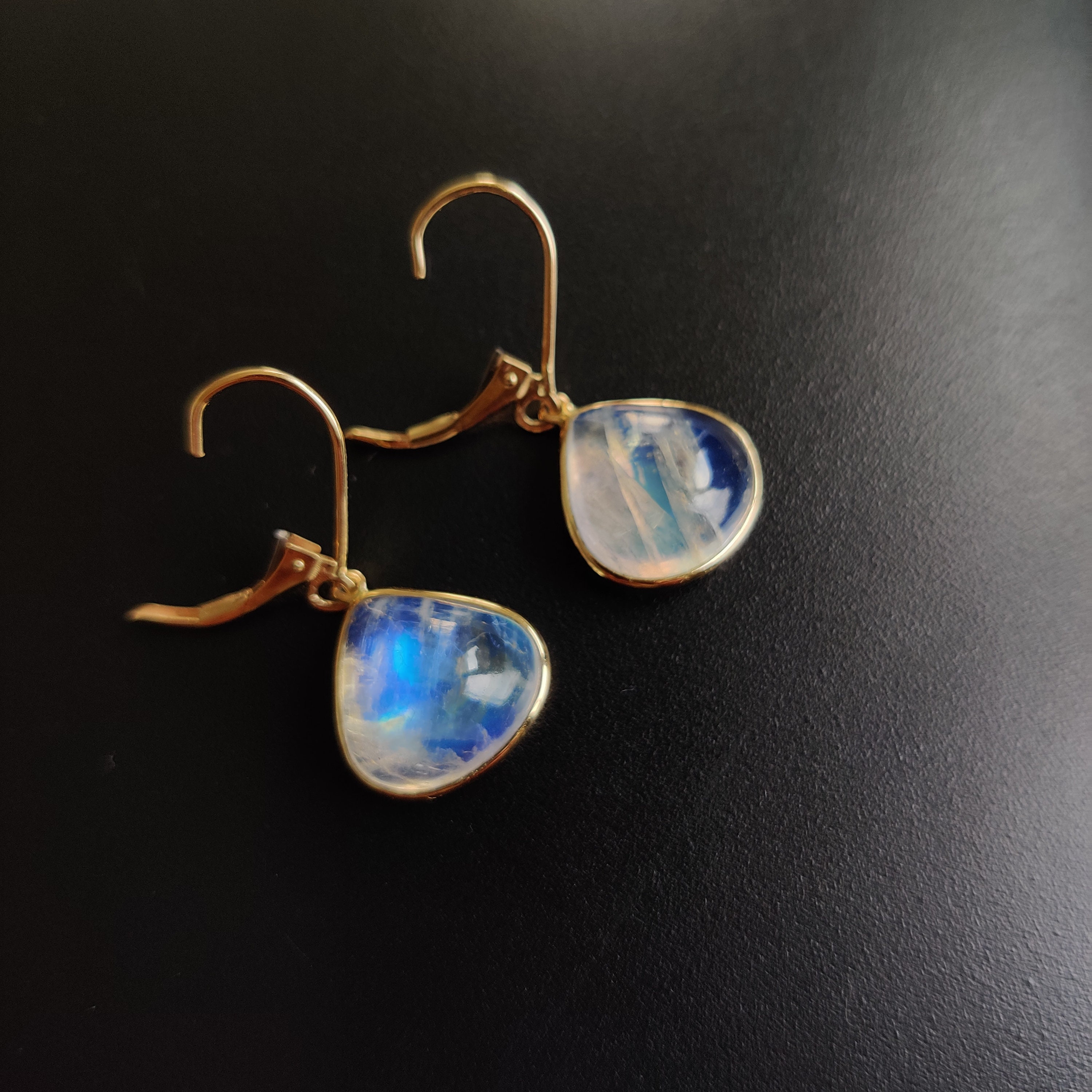 14k gold sale moonstone earrings
