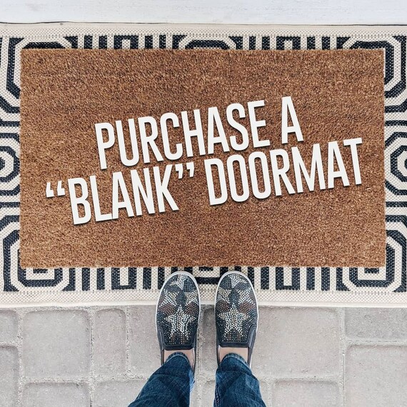 Blank Doormat Coir Doormat Just A Simple Blank Doormat Etsy