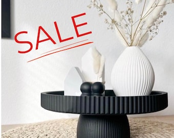 SALE Exklusiver Dekoteller mit Fuß - Elegante Etagere - Dekotablett für stilvolle Wohndekoration - 21,5 oder 25cm
