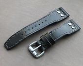 RARE BUCKLE WW2 Pilot Hand made leather watch strap for Apple iWatch 42-44 For watches with 24 mm lugs